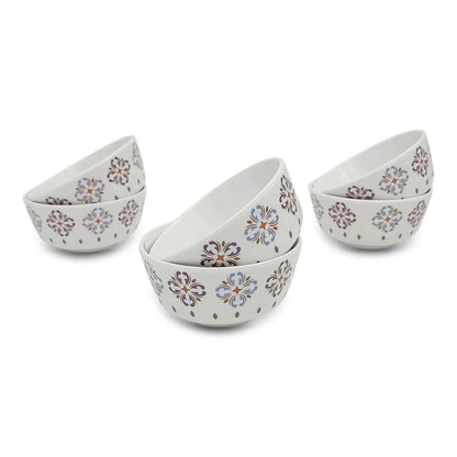 SUPERWARE | Pure Melamine | Bowl Set - Serene Sky 4" | 6 Nos. | Stain Free, Glazed Finish