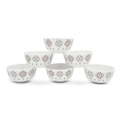 SUPERWARE | Pure Melamine | Bowl Set - Serene Sky 4" | 6 Nos. | Stain Free, Glazed Finish