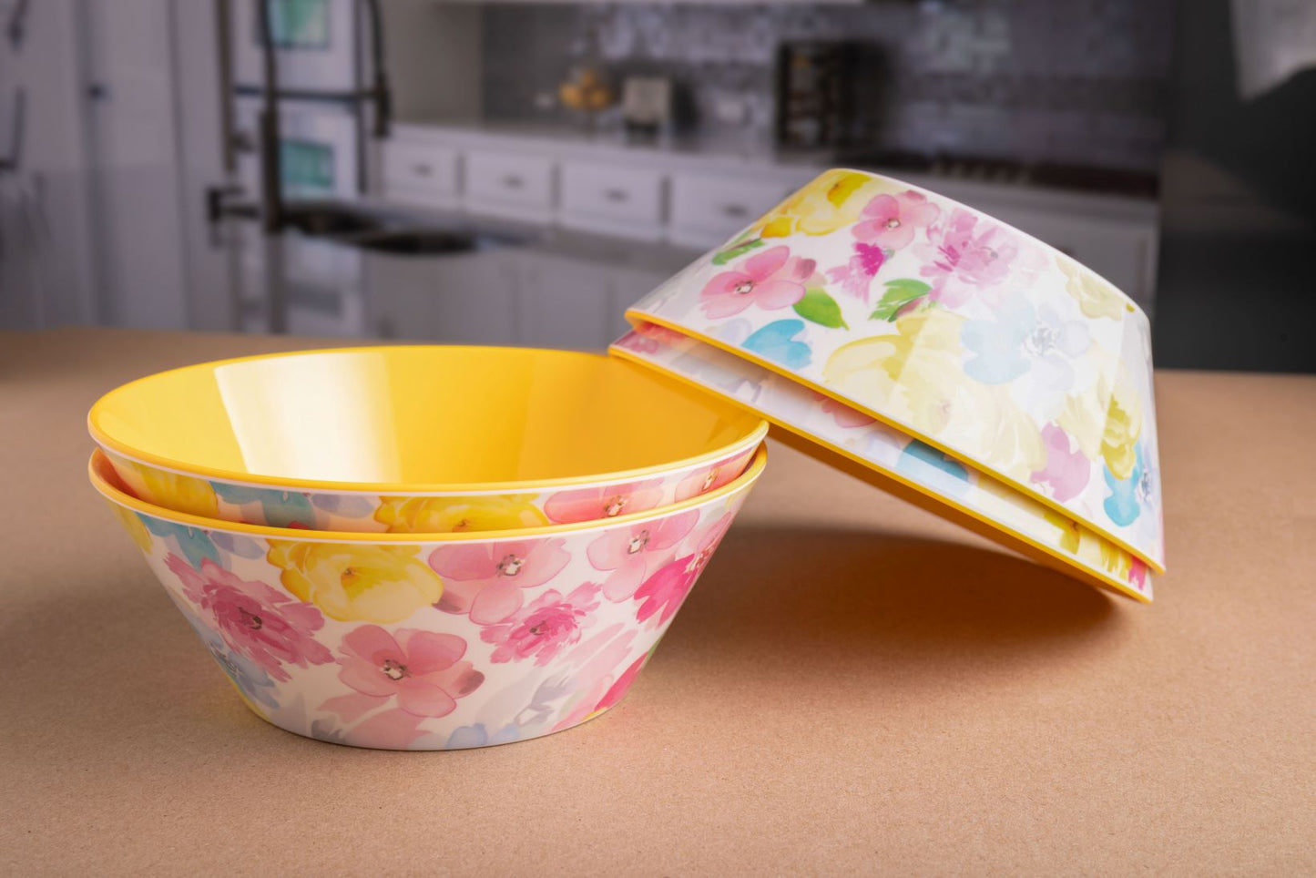 EKTRA | Premium Melamine | Hutzler Bowl Set – Spring Love (4 Nos.) | Durable, Fade Proof