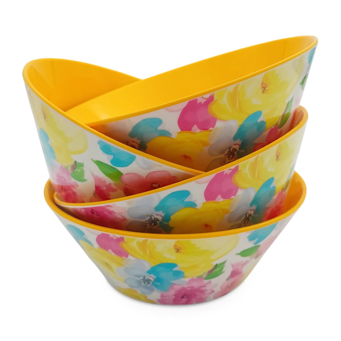 EKTRA | Premium Melamine | Hutzler Bowl Set – Spring Love (4 Nos.) | Durable, Fade Proof