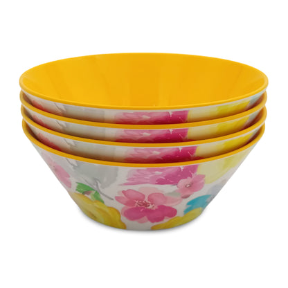 EKTRA | Premium Melamine | Hutzler Bowl Set – Spring Love (4 Nos.) | Durable, Fade Proof