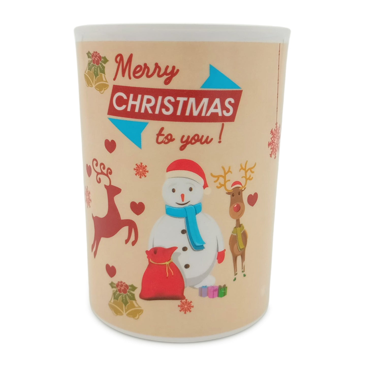 EKTRA | Premium Melamine | Tumbler Set – Merry Christmas (4 Pcs.) | Durable, Fade Proof