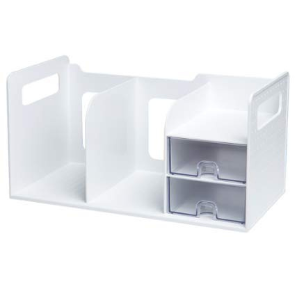 SYSMAX | Korea | Book Rack with Drawers | White