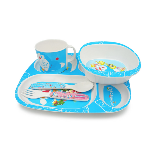 SUPERWARE | Pure Melamine | Kid Set - DORAEMON GADGET | Set Of 5 Pcs.| Stain Free, Glazed Finish