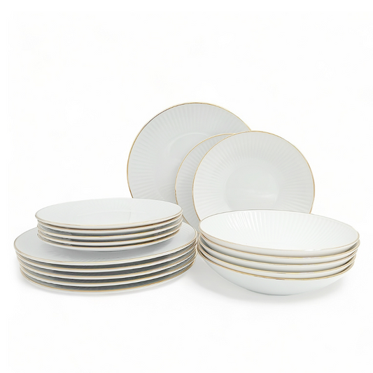 CMIELOW | Poland | Since 1790 | Traditional and Noble Porcelain | Dinner Set - Dalia | 18 Pcs.