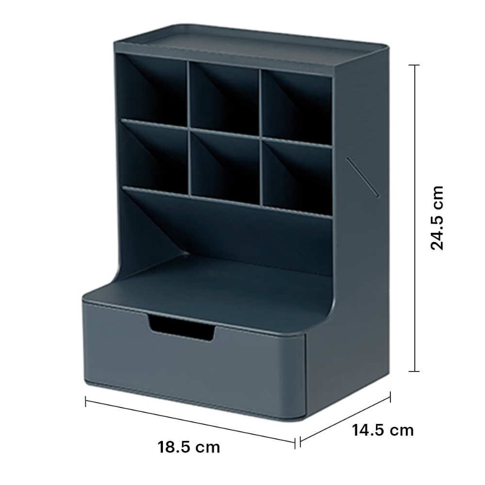 SYSMAX | Korea | Hive Desk Organiser | Cobalt green, Prussian blue & White