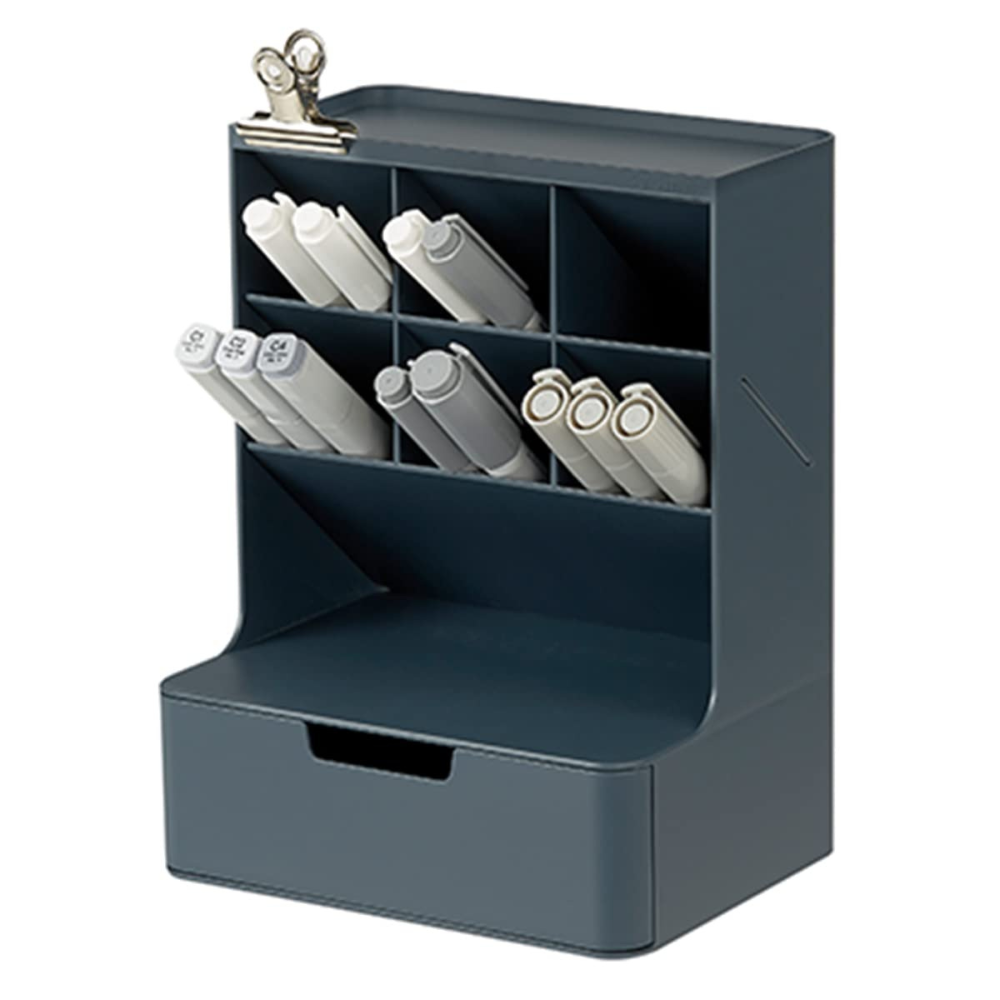 SYSMAX | Korea | Hive Desk Organiser | Cobalt green, Prussian blue & White