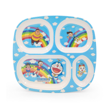 SUPERWARE | Pure Melamine | Kid Set - DORAEMON RAINBOW | Set Of 5 Pcs.| Stain Free, Glazed Finish