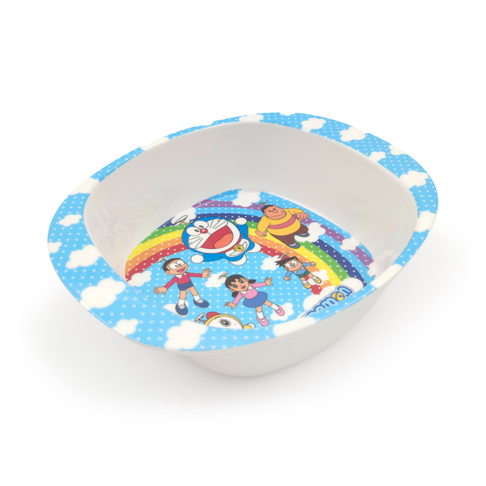 SUPERWARE | Pure Melamine | Kid Set - DORAEMON RAINBOW | Set Of 5 Pcs.| Stain Free, Glazed Finish