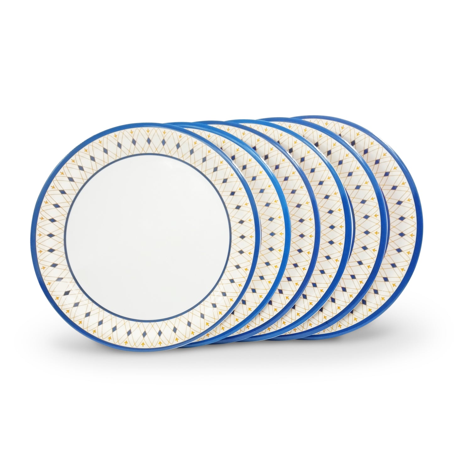 SUPERWARE | Pure Melamine | Small Plate Set - Elegance (7.5") | 6 Nos. | Stain Free, Glazed Finish